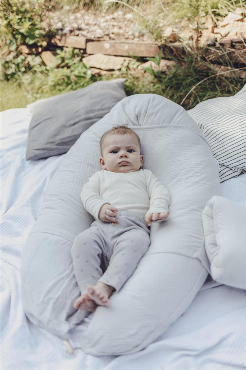 Stillkissen-Set Musselin hellgrau, Bekleidung, Pyjama