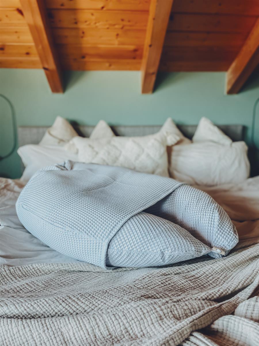 Stillkissen Waffelmuster graublau Stillkissen Waffelmuster graublau