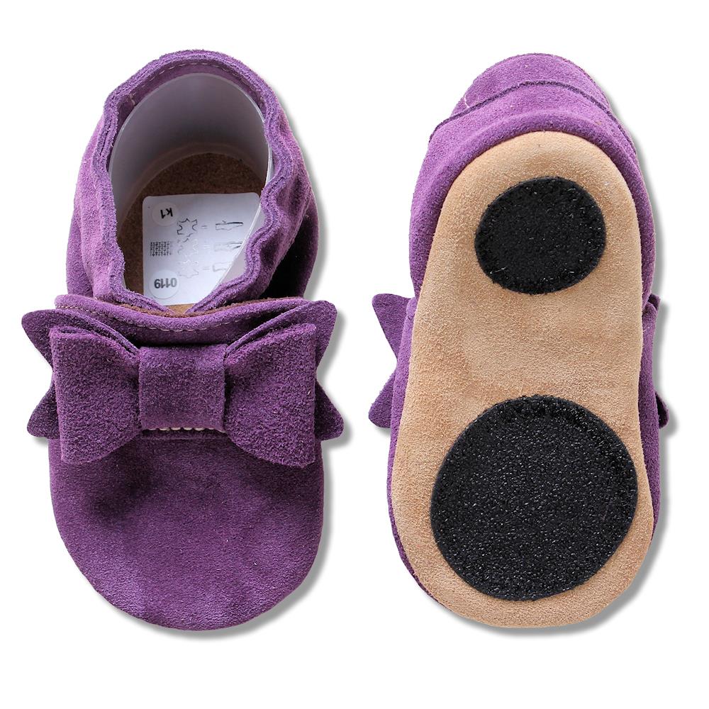 Lauflernschuhe Schleife lila, Bekleidung, Schuhwerk, Schuh, Sneaker, Wildleder