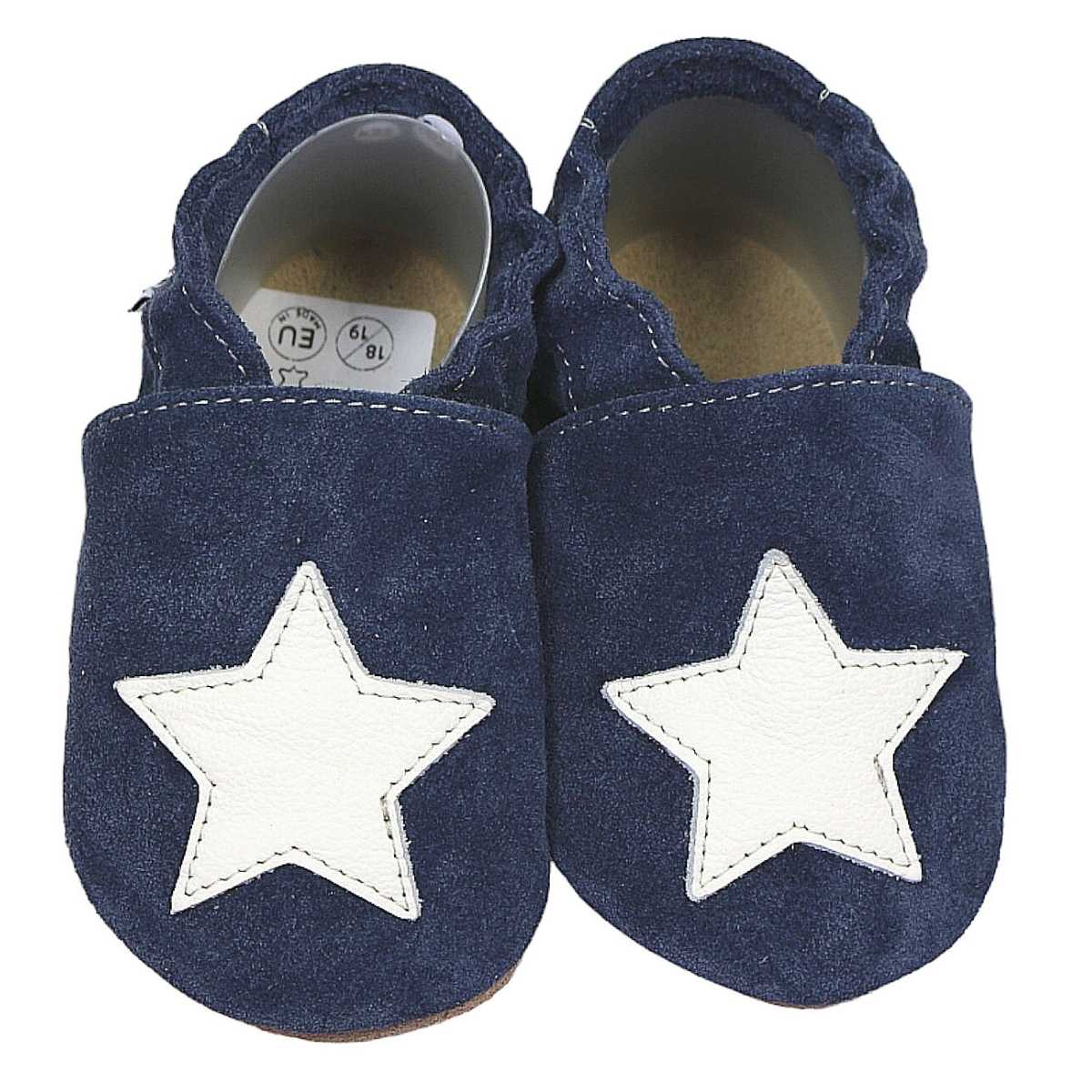 Krabbelschuhe blau mit weißem Stern Krabbelschuhe blau mit weißem Stern, Schuhwerk, Schuh, Wildleder, Tasche, Handtasche