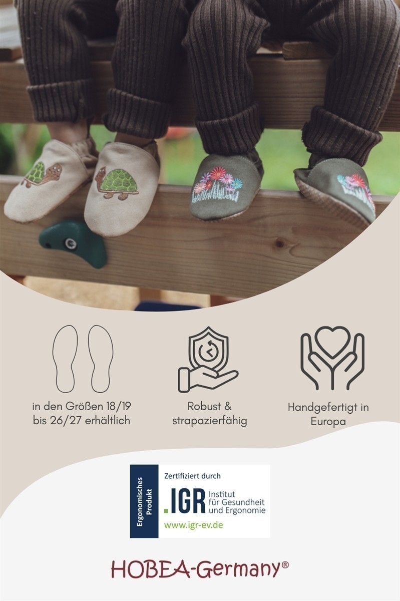 Kinderschuhe RecyStep Eule beige, Schuh, Werbung, Sneaker, Plakat, Person