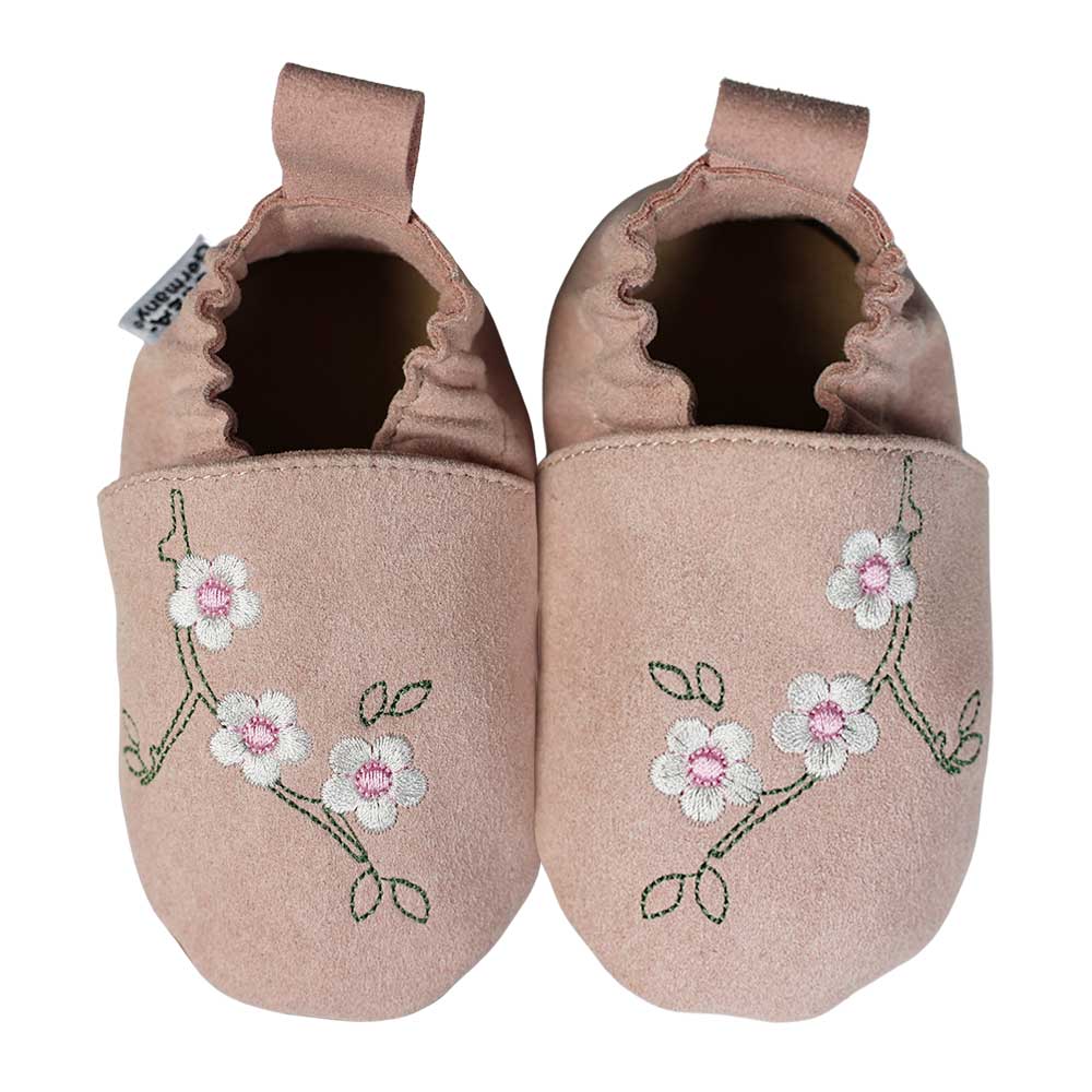 Kinderschuhe RecyStep Kirschblüten altrosa, Bekleidung, Schuhwerk, Schuh, Muster, Leinwand