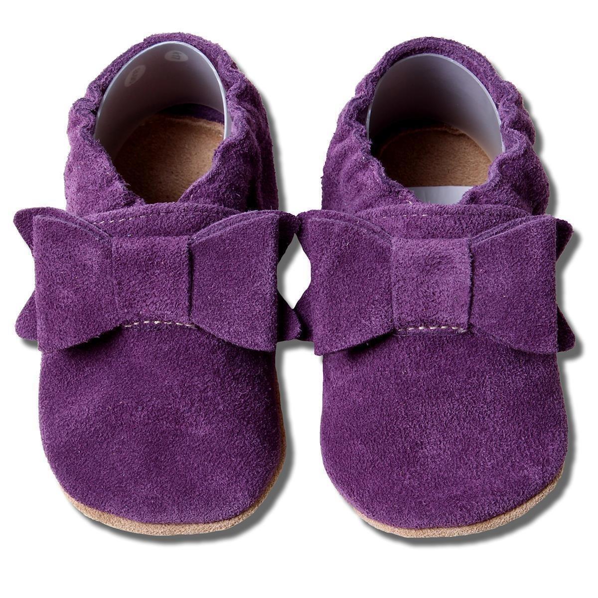 Lauflernschuhe Schleife lila, Schuhwerk, Schuh, Wildleder, Handschuh, Turnschuh