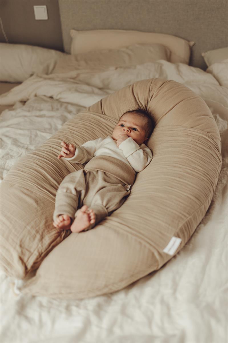 Stillkissen Musselin taupe Stillkissen-Set Musselin taupe, Baby, Person, Mobiliar