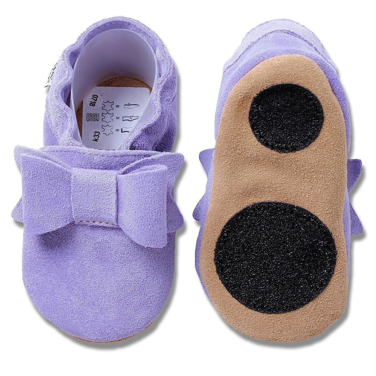 Lauflernschuhe Schleife flieder, Bekleidung, Schuhwerk, Schuh, Sneaker, Wildleder