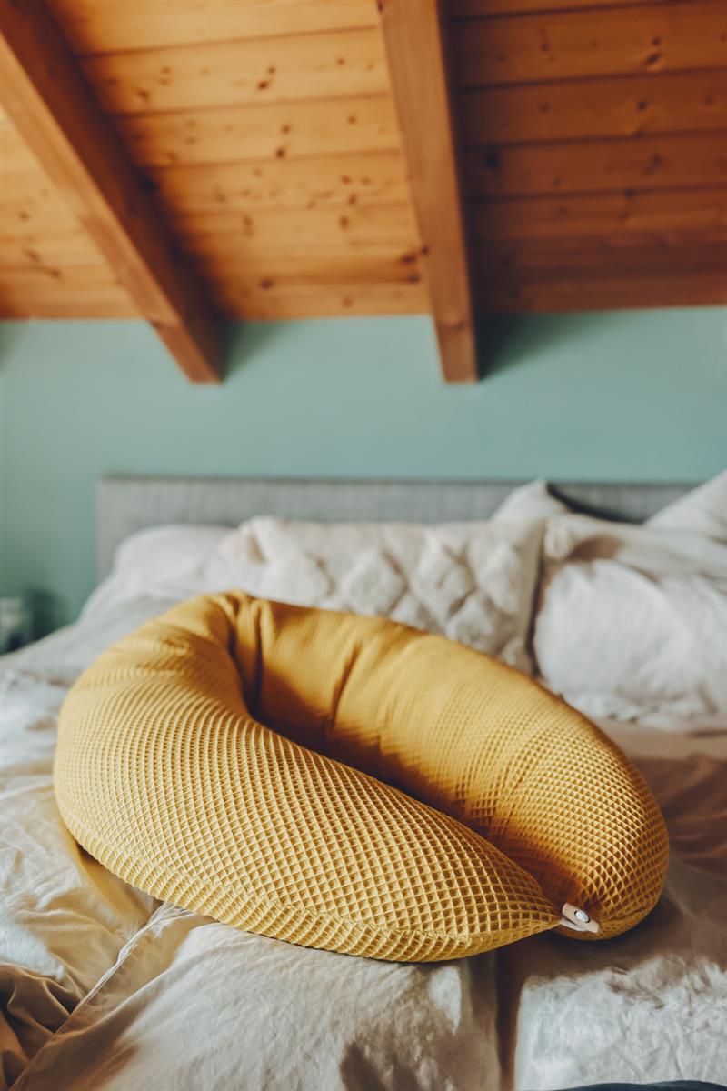 Stillkissen Waffelmuster senfgelb Stillkissen Waffelmuster senfgelb, Kissen, Dekoration für Zuhause