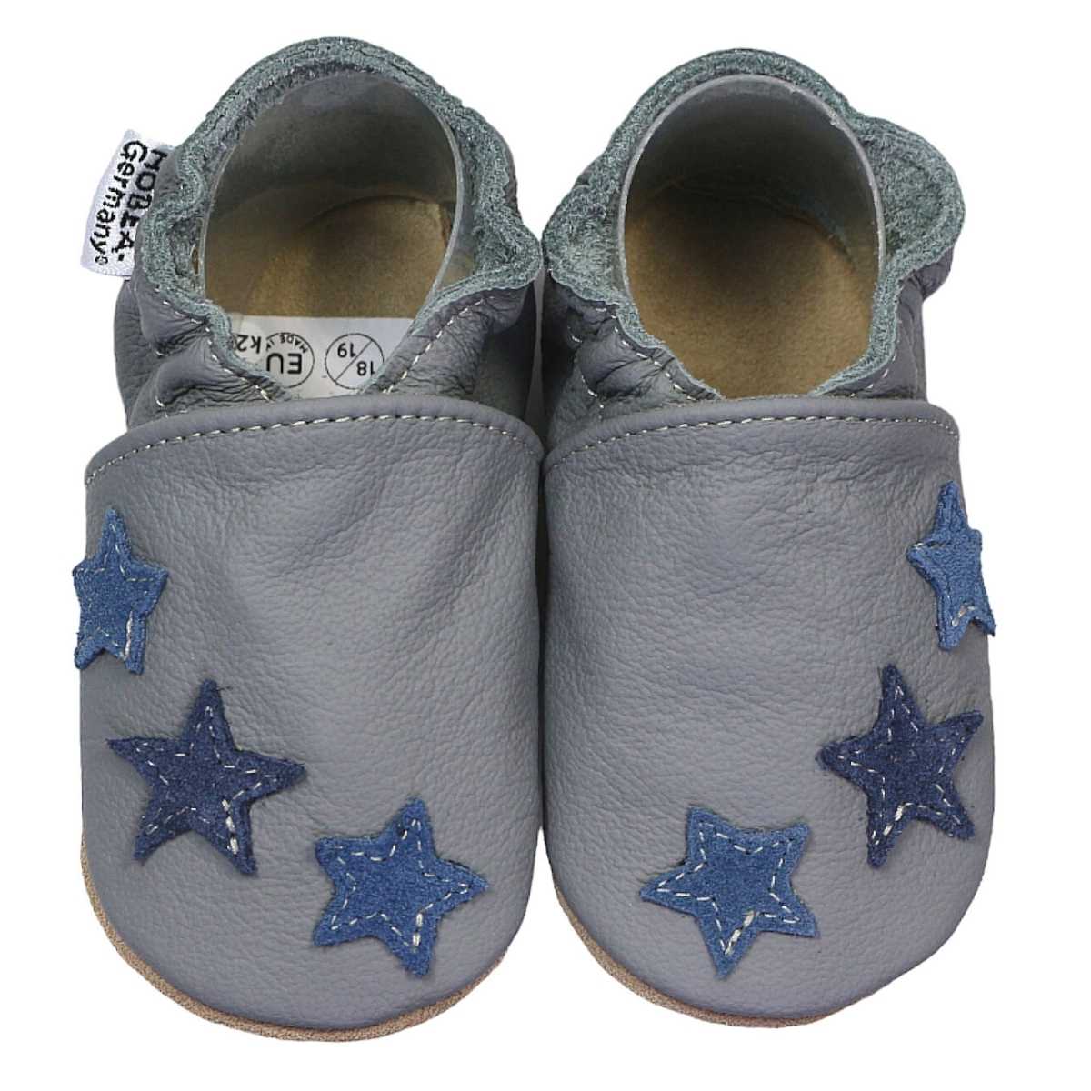 Krabbelschuhe grau mit blauen Sternchen Krabbelschuhe grau mit blauen Sternchen, Bekleidung, Schuhwerk, Schuh, Sneaker